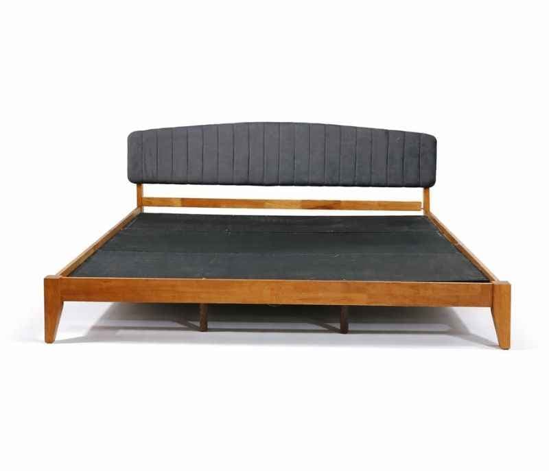 Image 3 for 602000117- Estre Mexican Prickly Rubber Wood King Size Bed Fabric Upholstered Headboard Elvis (WH OTD)
