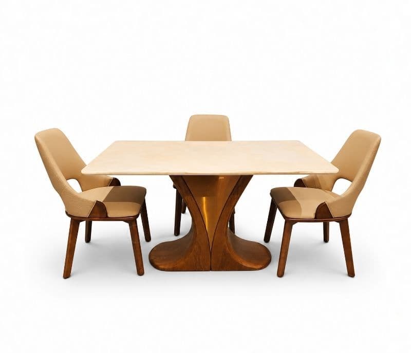 Image 10 for Dining Table 4+1 - 102/2513 Marble Top (CP)