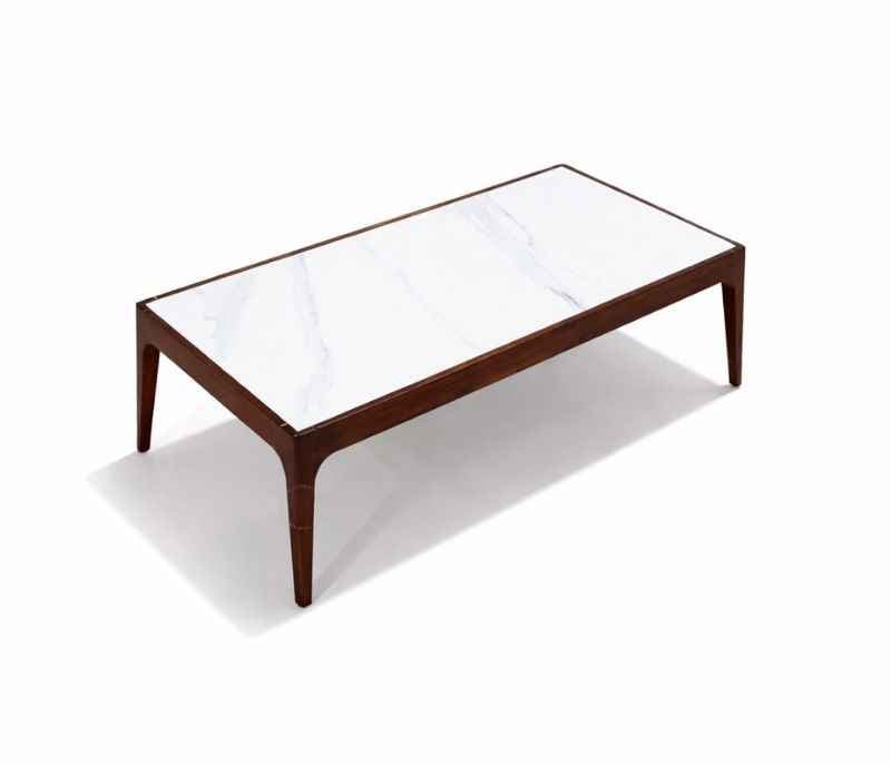 Image 6 for Nobel Oak Center Table With Marble Top And Wooden Base (WH OTD)
