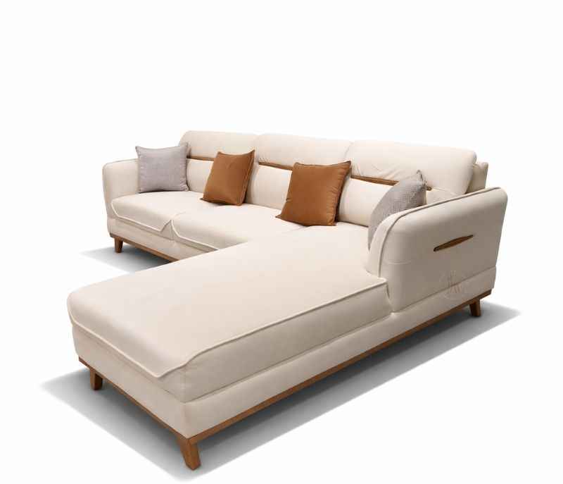 Image 7 for Boxter Sofa 3+L Seater Velvet Suede Fabric (EC)(HYD)(KORA)