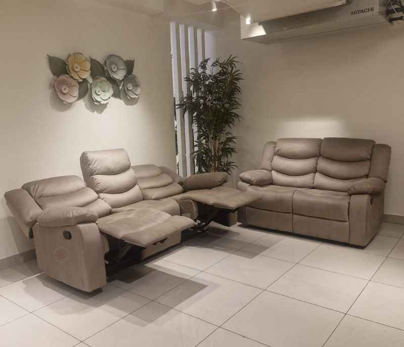Image 4 for JHR195 - 59929 3+2 Manual Recliner Velvet Suede Fabric  (SKN)