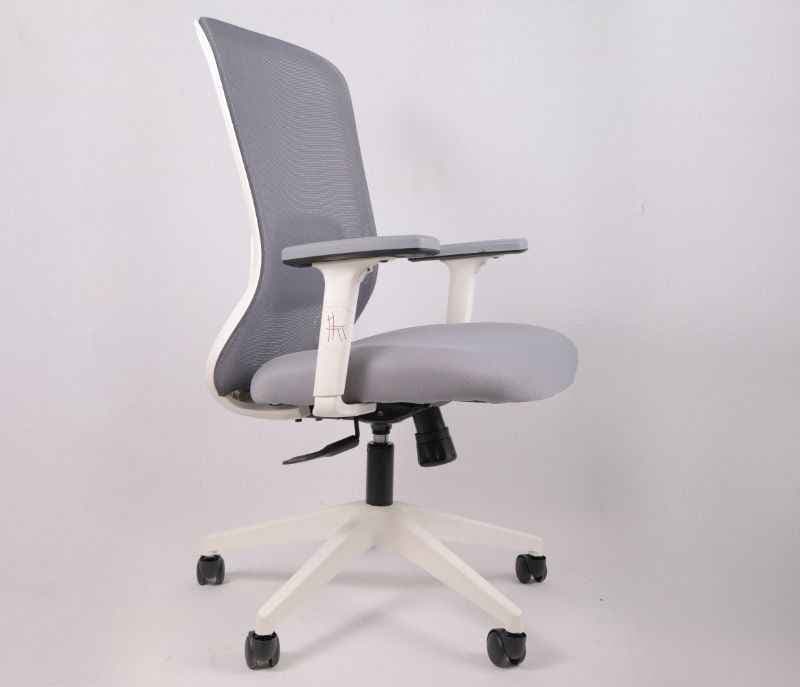 Image 7 for Hawk MB Grey White  Ergonomic High-Back Mesh Office Chair  Adjustable Height  Revolving Study Work from Home Chair Computer Desk Chair  Back Lumbar Support  Ergonomic Chair  Tilting  Arm Support