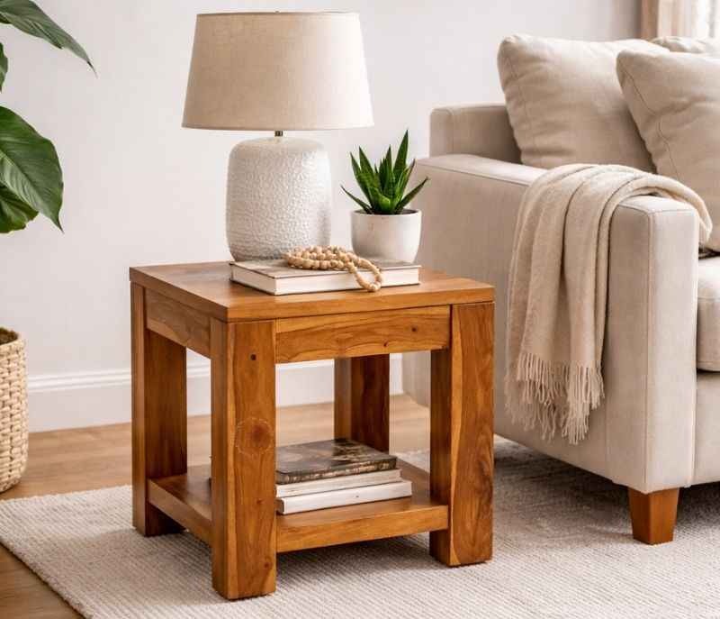 Vermount Side Table with Shelf (BSK OTD)