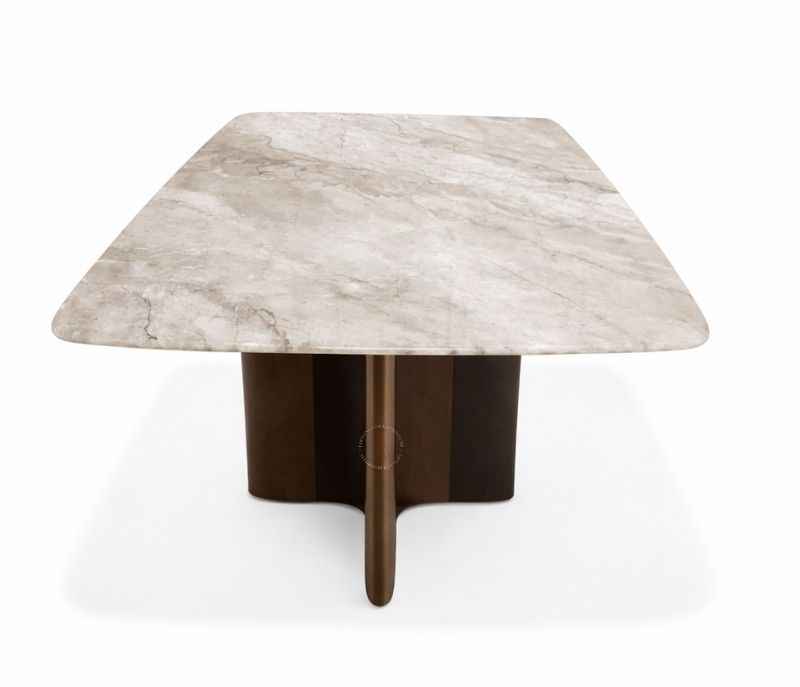 Image 4 for 995B 6 Seater Marble Dinign Table with Wood Base