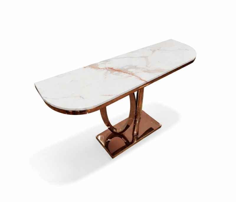 Image 5 for Console 56 Composite Marble Top With PVD Gold Metal Base (HYD)(CP)