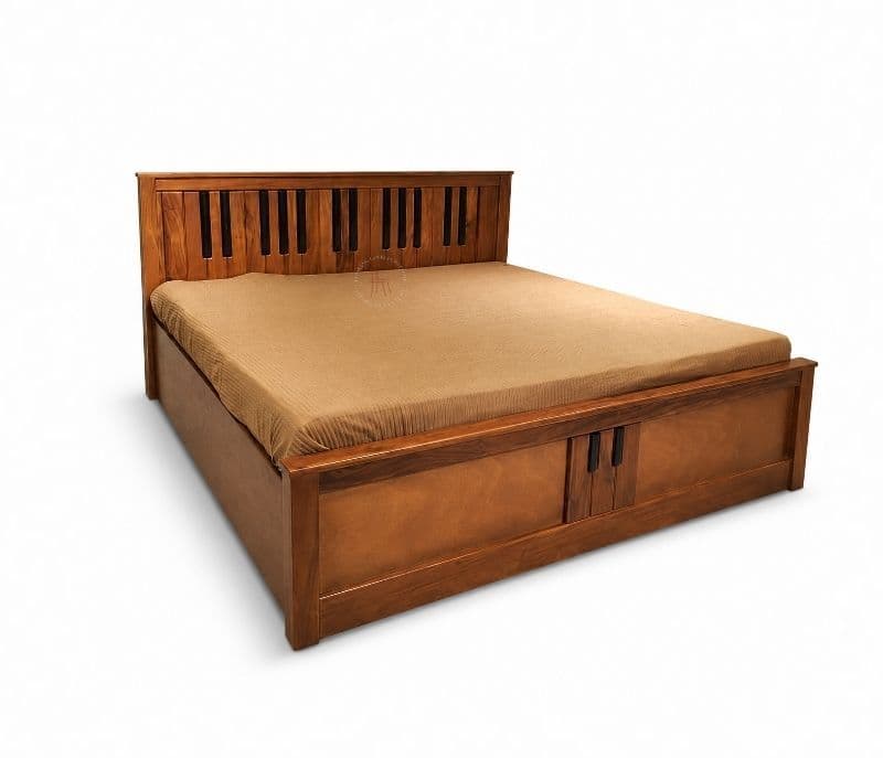 Image 8 for Piano King Size Hydraulic Box strorage  Mahogany Wood
