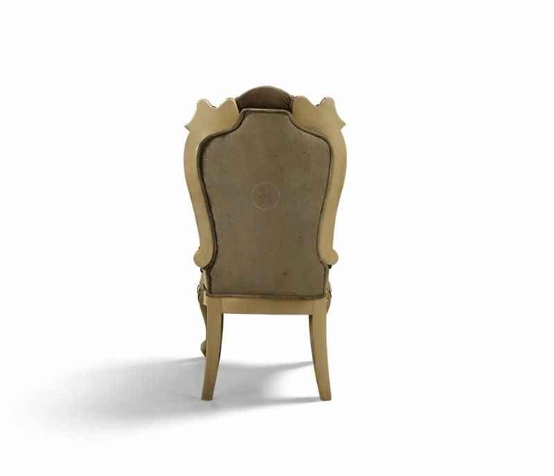 Image 8 for OPAL 6 Seater Marble Dining Set with Royal Metal Carving (WH) (OWD)