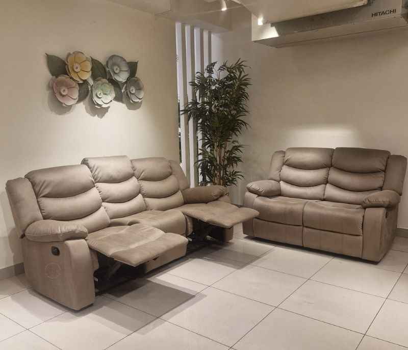 Image 5 for JHR195 - 59929 3+2 Manual Recliner Velvet Suede Fabric  (SKN)
