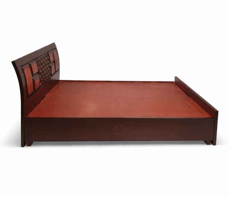 Image 11 for Malta Queen Sized Bed with Bed Box and Drawer Storage  (Block Board, Brown) (EC)(BSK)
