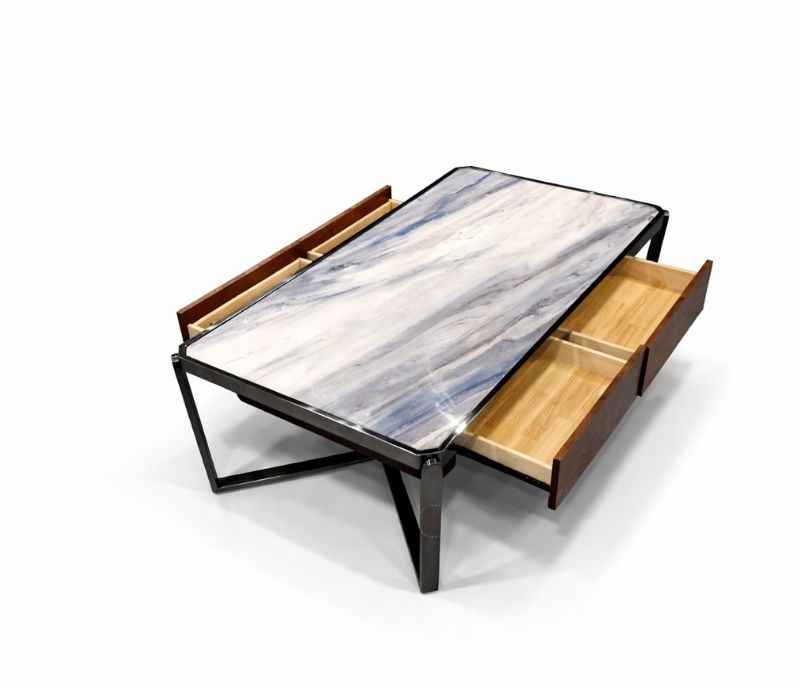 Image 9 for Centre Table - A 50 With Marble Top And Metal Base (CP OTD)