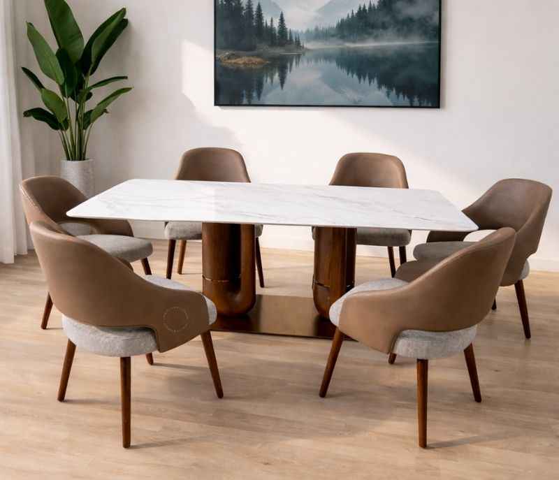 MARBLE 6-2+BASE 1091 WALNUT DC Y-506 KD (HYD)