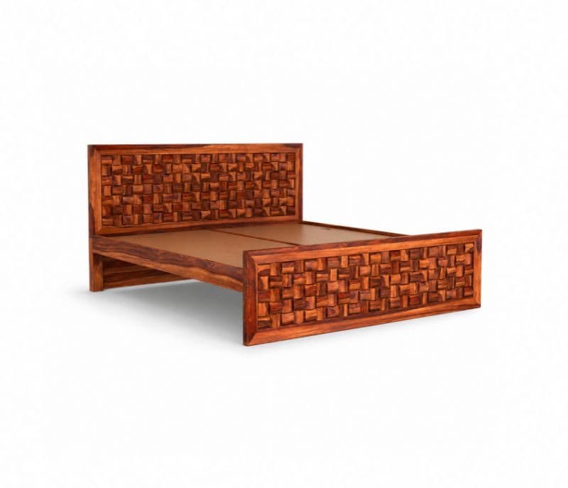 Image 8 for Niwar Sheesham Cot Premium Solid Sheesham Wood Honey Finish (SCV _PKU)
