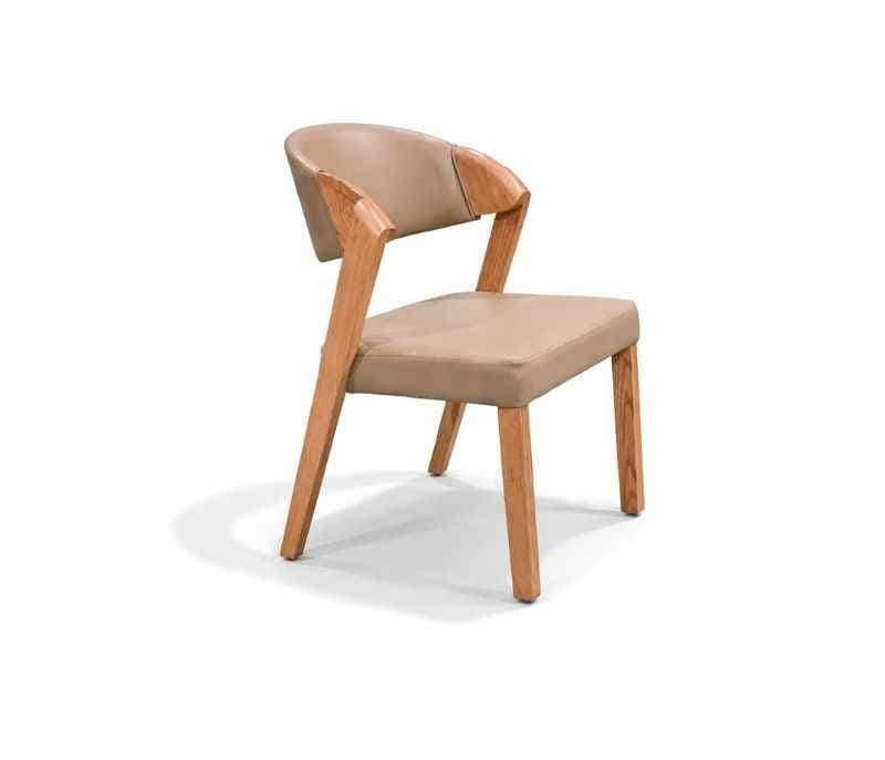 Image 6 for DT V/DC31/ PATA 1+6 Seater Chair Marble Top-Art Leather With Ash Wood PVDRMR (BS-CP)