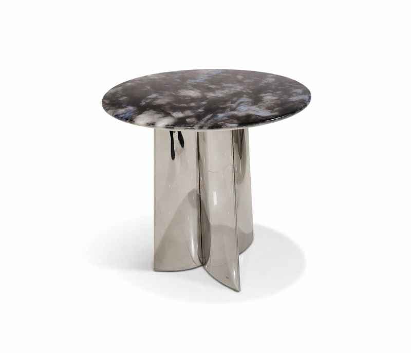 Image 6 for 287 Centre Table Marble Top and down titanium metal base  (HYD)