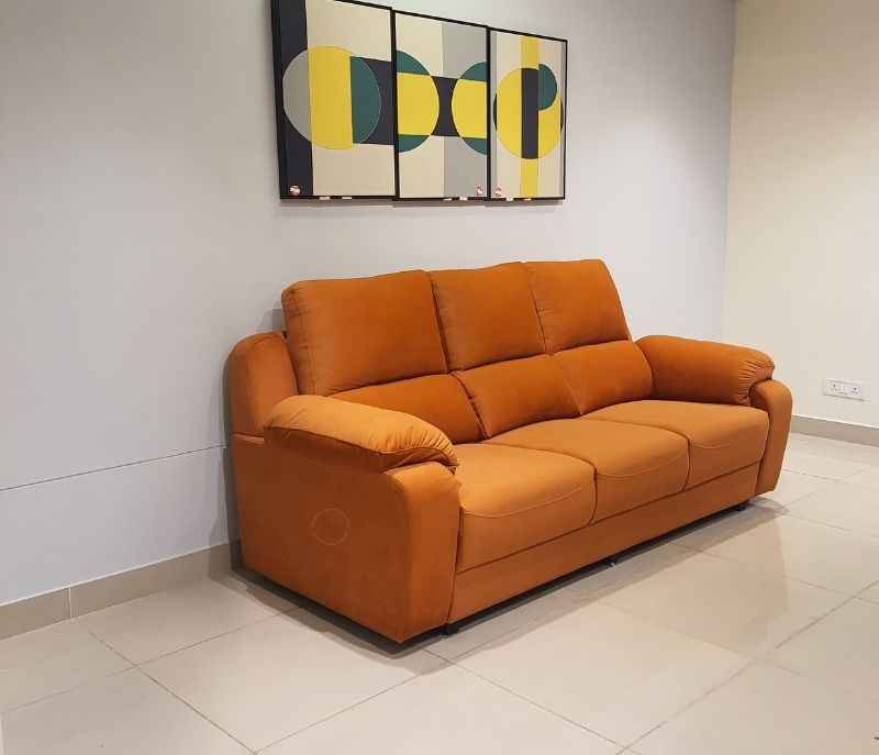 Image 5 for Old Bmw Sofa 3+2 Seater Velvet Suede Fabric (BTM)