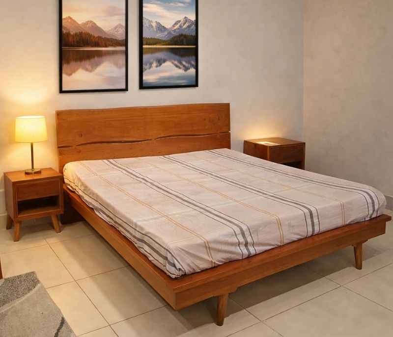 Live Edge Queen without storage Cot (BTM)(LGS OTD)