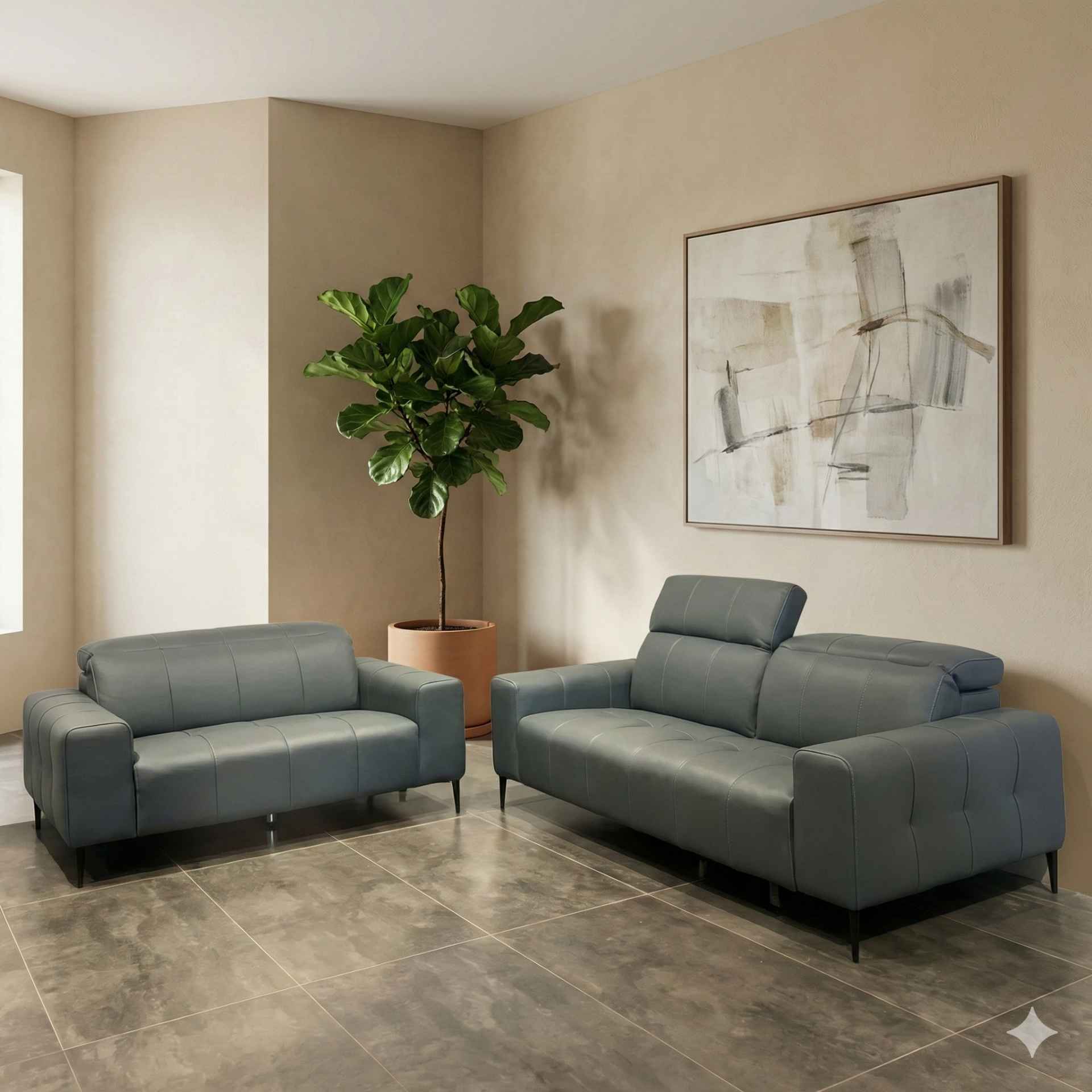 Bluish Grey Elegance Sofa (HYD)