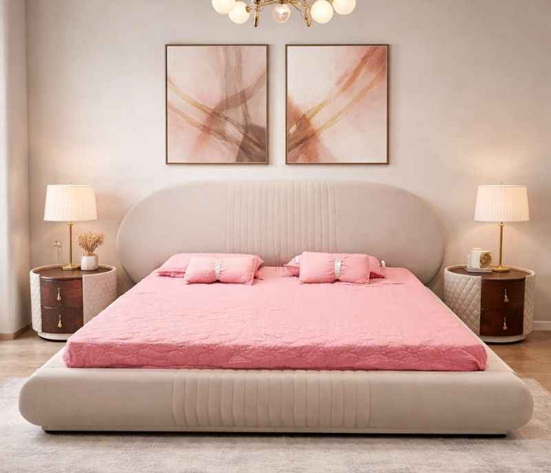 Egg Bed King Size With 2 Bed Side Tables (HYD)