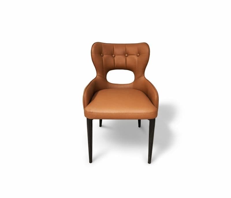 Image 6 for 2482 table+ 131 orange Chair DT+06 Chair Leather And Metal Leg (BTM)