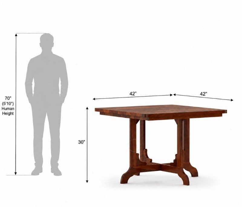 Image 17 for Vitaly Solid Sheesham Wood Dining Set  (APT_PKU)
