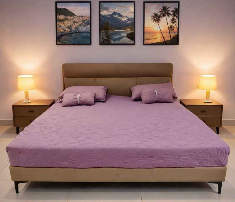 K19 King Size Bed Pine Wood Frames (HYD)