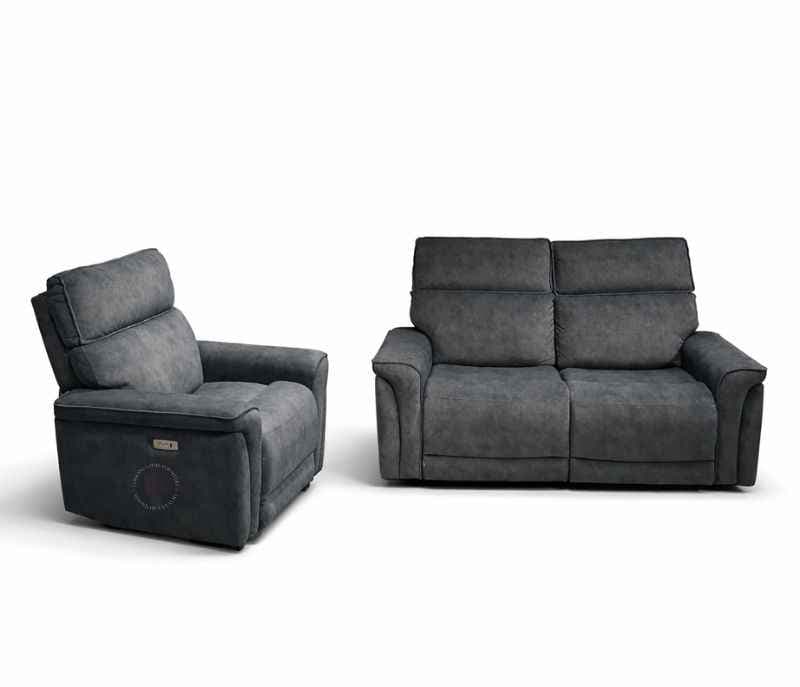 Image 3 for JH R171 2 Recliner+1 Motorized Recliner Suede Fabric (HYD OTD)