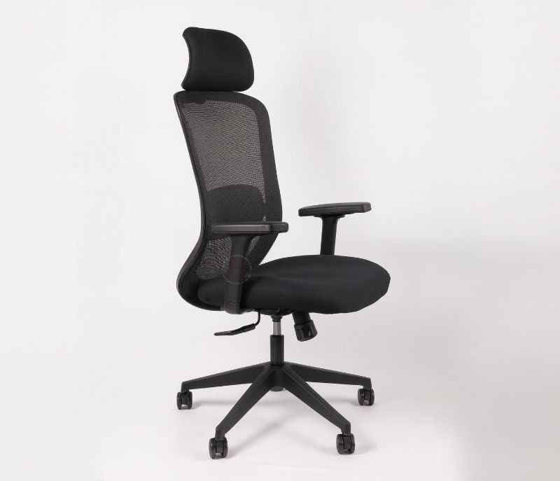 Image 3 for Hawk HB Black Ergonomic High-Back Mesh Office Chair  Adjustable Height  Revolving Study Work from Home Chair Computer Desk Chair  Back Lumbar Support  Ergonomic Chair  Tilting  Arm Support