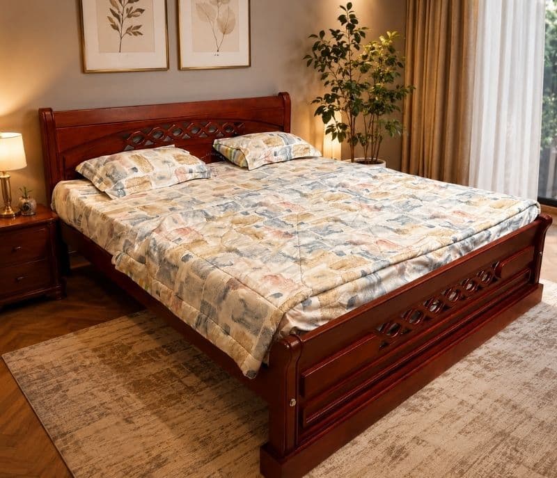 Image 3 for Royal Cot King Size Without Storage Rubber Wood (BWD)