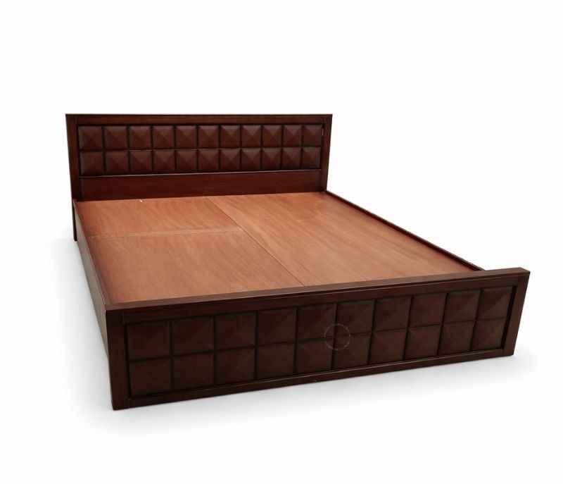 Image 6 for Ajmenia Queen Size Bed With Storage (Block Board, Dark - Brown)