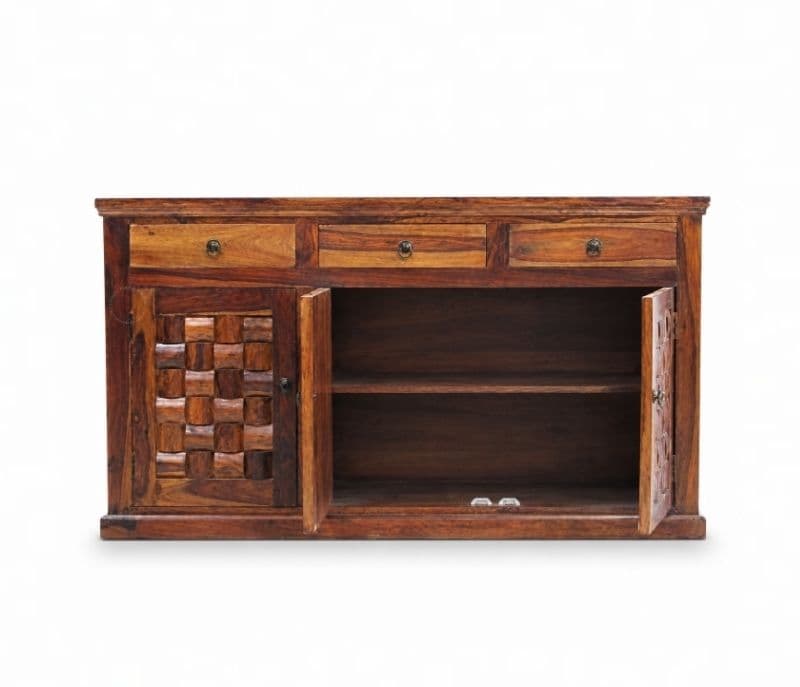 Image 3 for 3 Door  Nivaar Side Board Solid Sheesham Wood (SCV_PKU)(BTM)