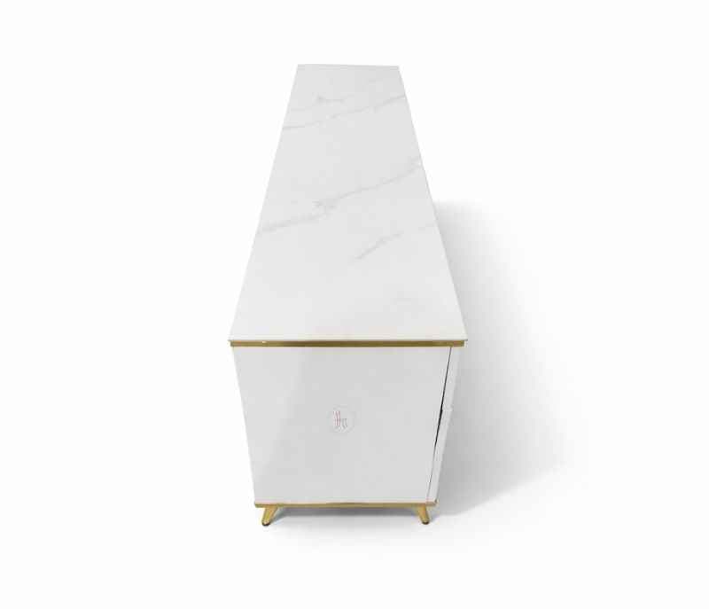 Image 6 for G6406 Side Board Cabinet  Ceramic With Duco Paint Finish With PVD Gold Metal Legs (HYD OTD)