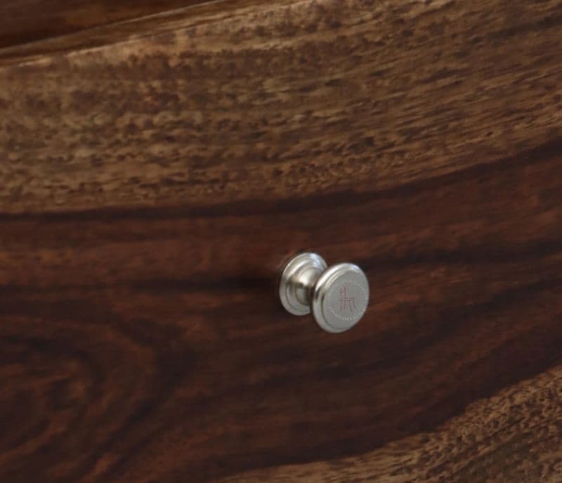Image 3 for Jelks Bedside Table Solid Sheesham Wood Honey Finish in Scratch Resistant Provincial (SCV _PKU)
