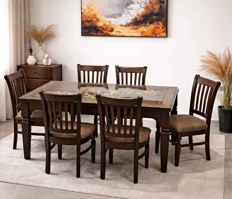 Damro 6+1 Assam Teak Wood+ Ply Veneer Top (EC)