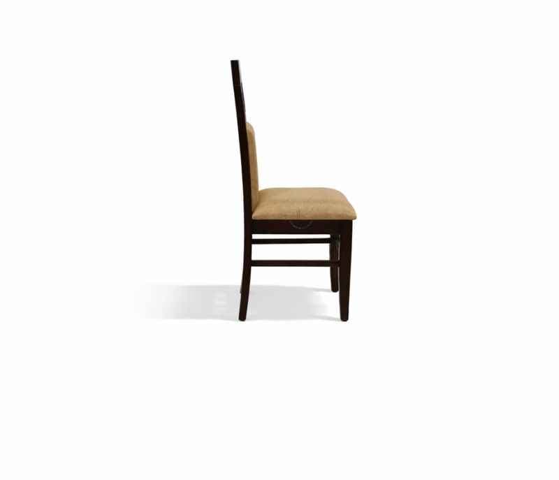 Image 5 for Chocolate Acacia Wood Dining 1 Chair with Premium Fabric Upholstery