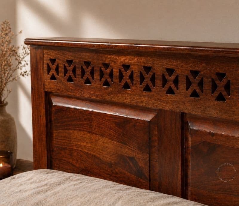 Image 4 for Rudolf King Size  Box strorage Shesham Wood Storage  Premium Solid Sheesham Wood Honey Finish (WF)(EC)