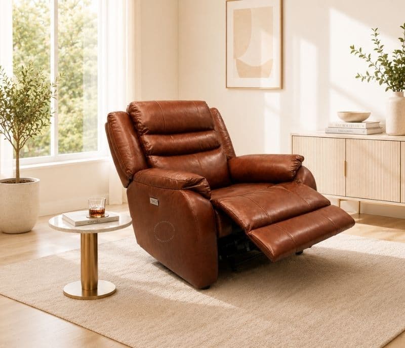 70522 Zero Gravity PWR  Electric Recliner  Single Seater Half Leather (CP OTD)