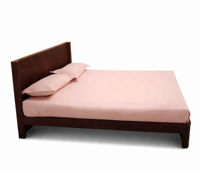 Image 7 for Fluted Queen Size Without Storage ( Acacia Wood, Brown)(EC)