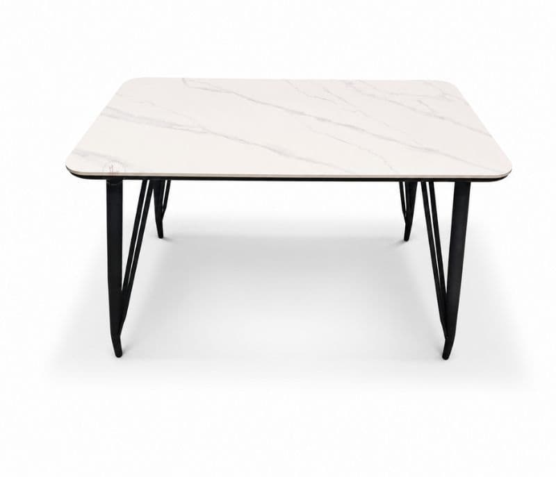 Image 14 for P130/1.3 808 Gray Dining Table 1+4 Seater Marble Top