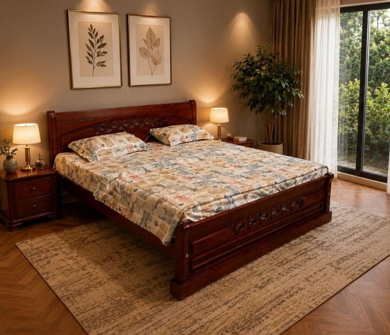 Image 2 for Royal Cot King Size Without Storage Rubber Wood (BWD)