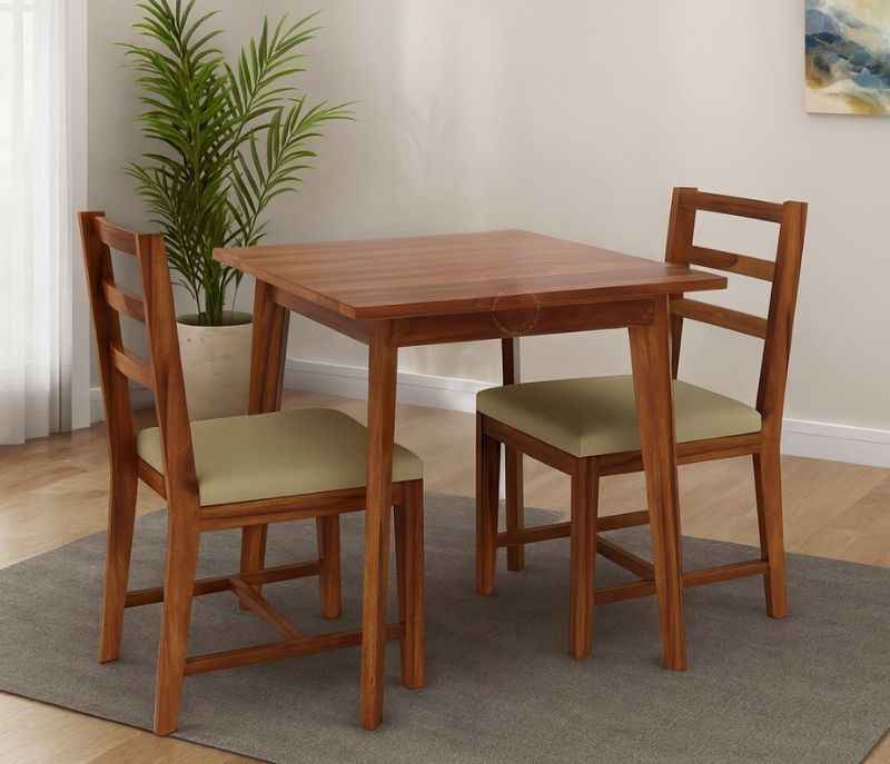 Quinn Sheesham Wood Dining Set 2 Seater (Honey Finish)