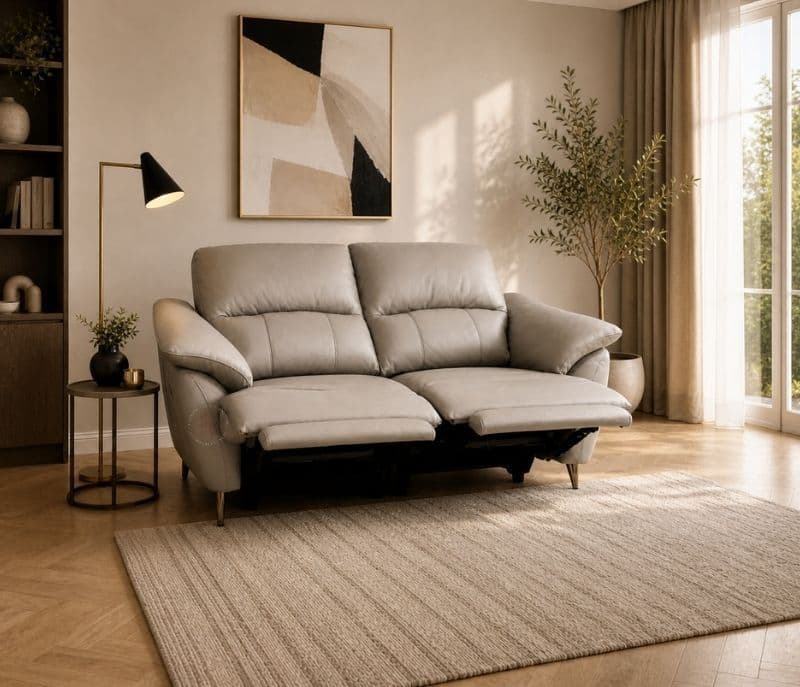 6659 2 Seater Electric Recliner Body Touch Leather Fabric BS-(CP)(HYD)