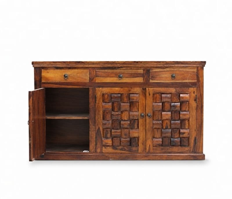 Image 4 for 3 Door  Nivaar Side Board Solid Sheesham Wood (SCV_PKU)(BTM)