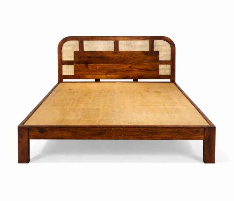 Image 9 for Surano King Sized Bed Without Storage (Solid Sheesham Wood, Brown) (HYD)(KORA)