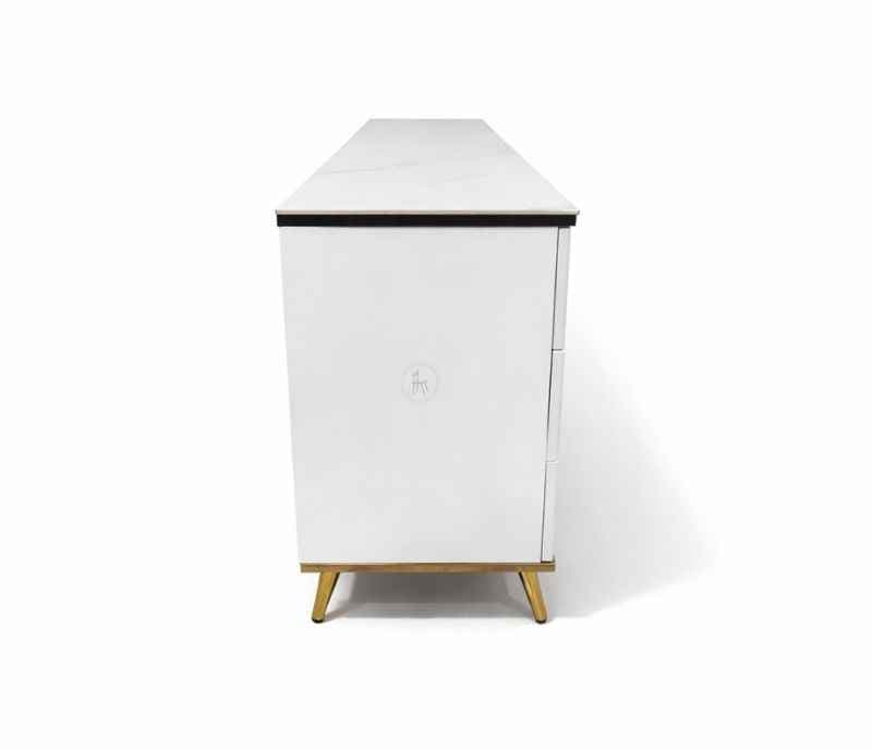 Image 7 for G6406 Side Board Cabinet  Ceramic With Duco Paint Finish With PVD Gold Metal Legs (HYD OTD)