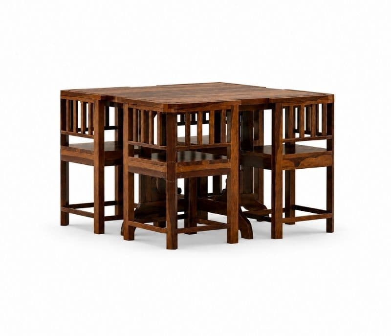 Image 6 for Vitaly Solid Sheesham Wood Dining Set  (APT_PKU)