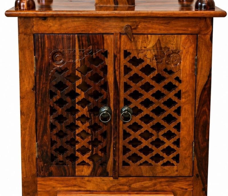 Image 4 for Ishasthan Pooja Mandir Solid Sheesham Wood (Honey Finish) (SCV_PKU)