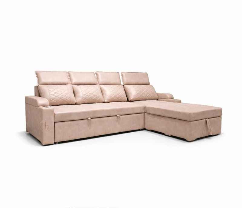 Image 4 for Dreamer SCB 3+Lounger Sofa Cum Bed Storage Suede Fabric