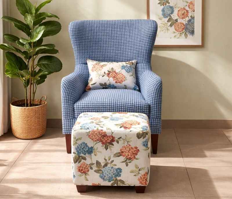 Wing Chair+ Ottoman (KORA)