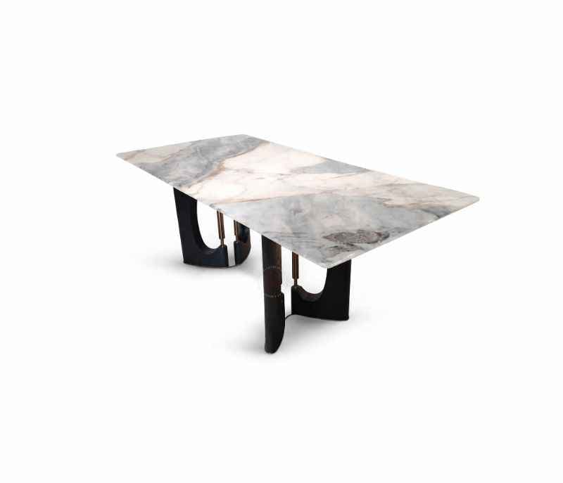Image 12 for DT T67+C56+DINING CHAIR  ZL078 Marble Top Base With Ash Wood Metal Support 1+8 Seater