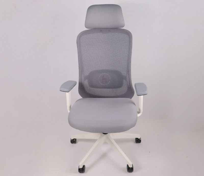 Image 4 for Hawk HB Grey White  Ergonomic High-Back Mesh Office Chair  Adjustable Height  Revolving Study Work from Home Chair Computer Desk Chair  Back Lumbar Support  Ergonomic Chair  Tilting  Arm Support